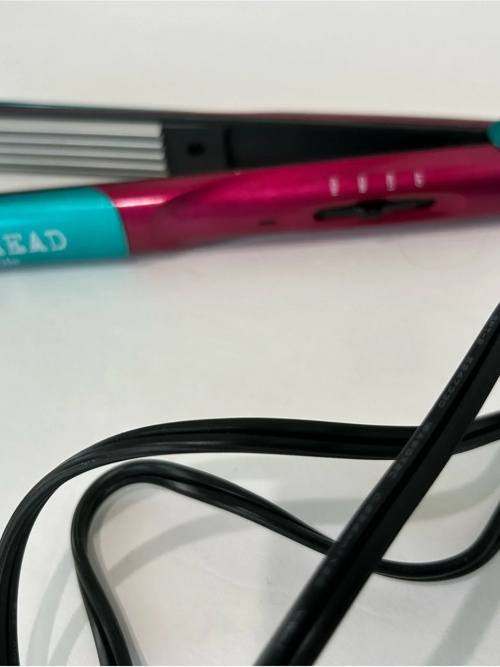 BedHead Pink and Teal Mini Hair Crimper Volumizer